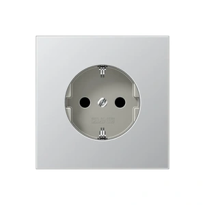 Изображение Розетка с заземлением 16А 250В LS plus алюминий AL1520KI Jung