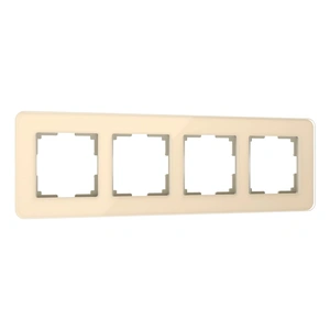 Изображение Рамка из стекла на 4 поста Elite айвори W0042443