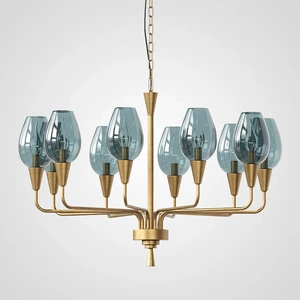 Изображение Подвесная Дизайнерская Люстра Viola 10 Синий By Imperiumloft