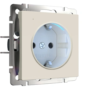 Изображение Розетка с подсветкой (айвори матовый) W1171462