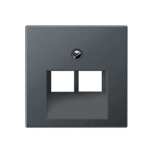 Изображение Накладка на розетку информационную EcoProfi Deco антрацит EP569-2BFPLUAAN Jung
