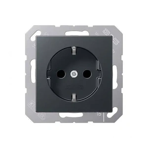 Изображение Розетка с заземлением 16А 250В EcoProfi Deco антрацит EP1420AN Jung