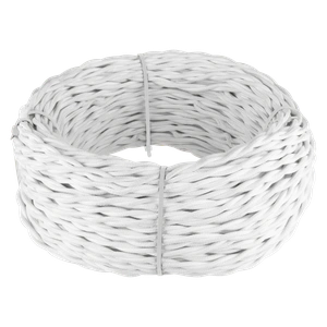 Изображение Ретро кабель витой 2х2,5 (белый) 20 м (под заказ) W6452301