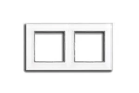Изображение Рамка на 2 поста A Creation белое стекло AC582GLWW Jung