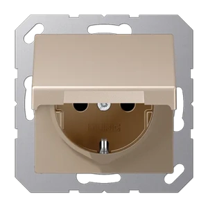 Изображение Розетка с заземлением и крышкой 16А 250В A Flow шампань A1520BFKLCH Jung