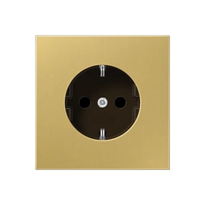Изображение Розетка с заземлением 16А 250В LS 990 латунь классик ME1520C Jung