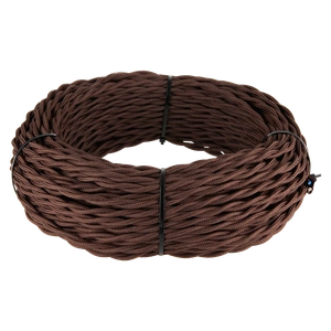 Изображение Ретро кабель витой 2х2,5 (коричневый) 20 м (под заказ) W6452314