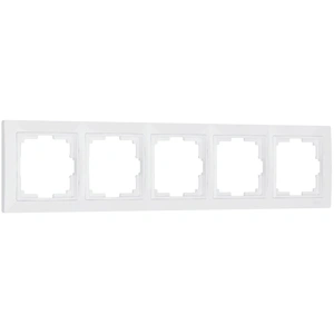 Изображение Рамка на 5 постов (белый, basic) W0052001