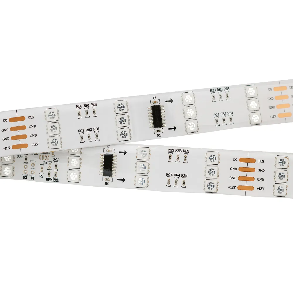Лента светодиодная SPI-5000SE 12V RGB (5060, 480 LED x3,1812) (Arlight, Закрытый, IP65)