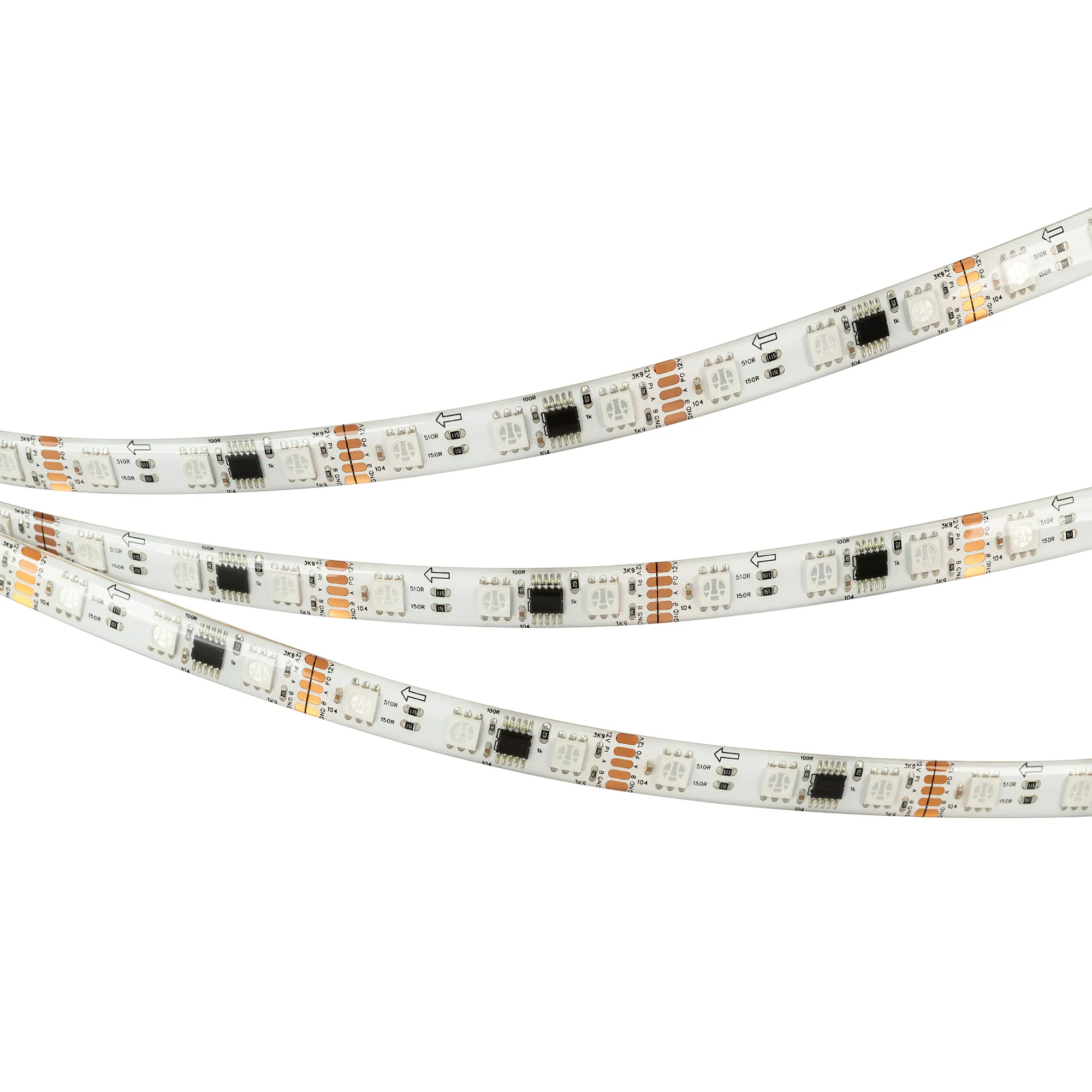 Лента светодиодная герметичная DMX-SE-B60-10mm 12V RGB-PX3 (14 W/m, IP65, 5060, 5m) (Arlight, -)